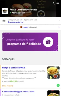 Rei do Lanche Sitio Cercado android App screenshot 2